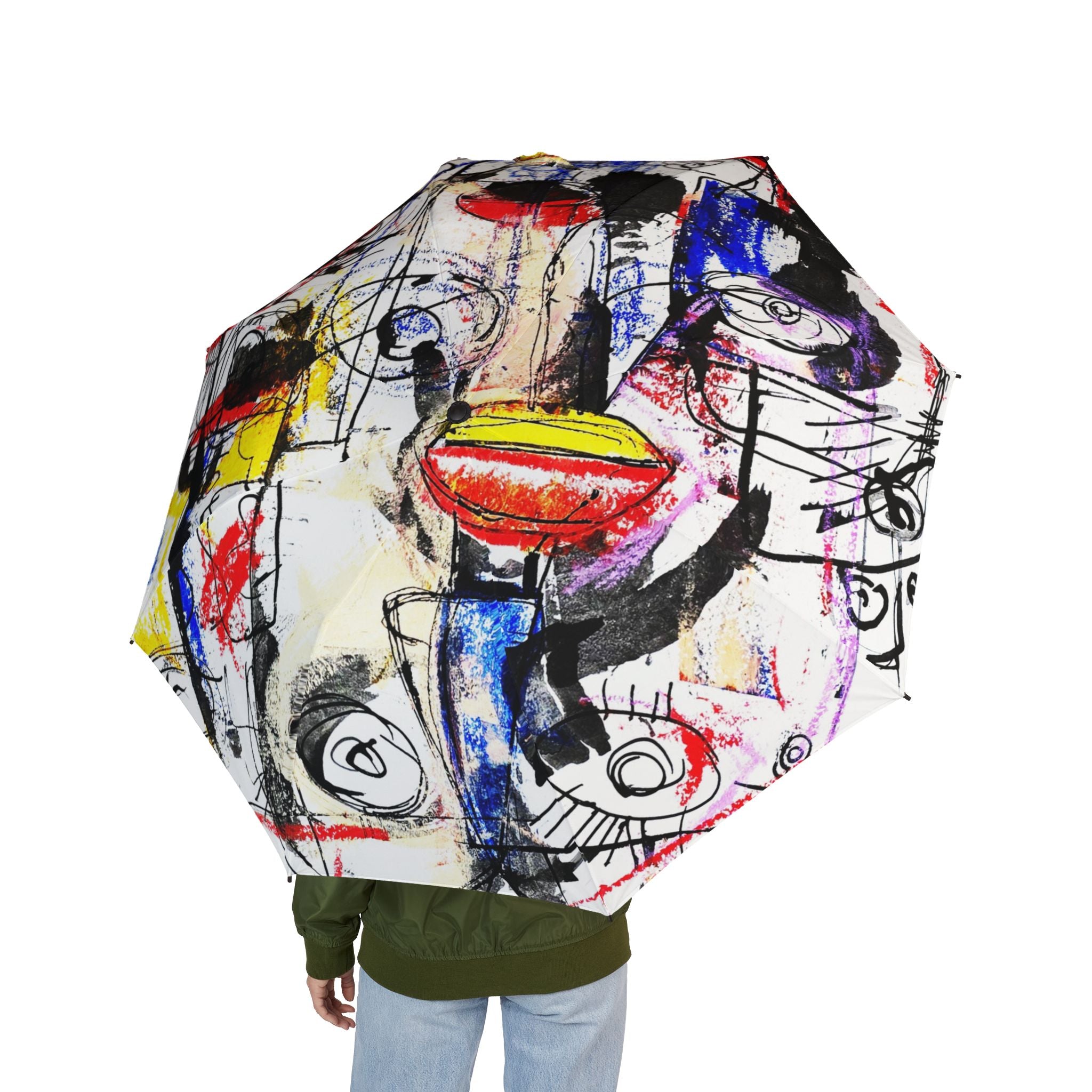 Abstract Faces Art Foldable Umbrella